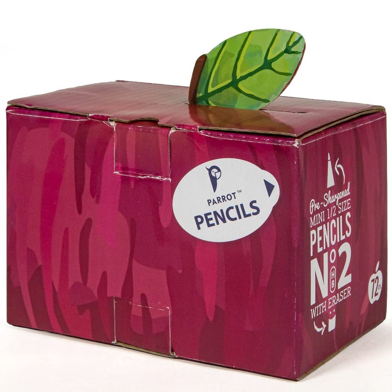 Parrot 72ct Golf Pencils No.2 HB, Half, Mini, Pew, Classroom, Testing Pencils with Inspirational Quotes, Pre-Sharpened with Eraser - Image 2